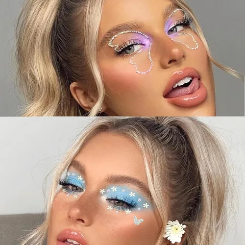 Miniatura 5 de NOOEPC Gemas Faciales Gemas para el Cabello, Joyas Faciales Autoadhesivas Joyas para Ojos Diamantes de Imitación Gemas Faciales DIY Adheribles