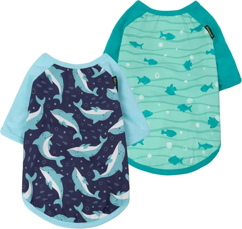 Miniatura 11 de Fitwarm Paquete de 3 camisas para perro con diseño de oso y león, ropa divertida para perros pequeños, niños y niñas, traje de verano para mascotas
