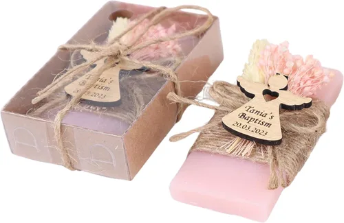 Miniatura 17 de Paquete de 10 decoraciones para baby shower de Happy Times Favors, regalos para baby shower, jabón mini vegano personalizado hecho a mano con aroma