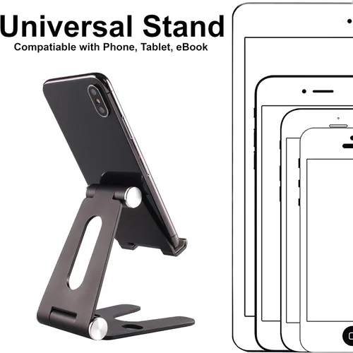 Miniatura 2 de Soporte para teléfono celular, tableta, soporte totalmente plegable, soporte de muelle, organizador de montaje en cuna, estación de carga
