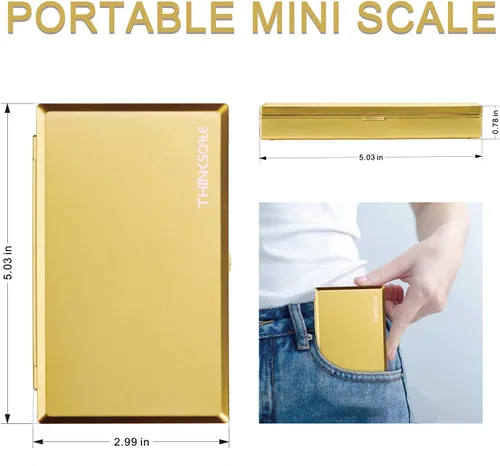 Miniatura 7 de THINKSCALE - Báscula digital de 50 g / 0,001 g, báscula de joyería y gemas de oro, báscula de mg para polvo, recarga, báscula de microgramos