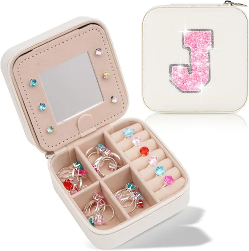 Miniatura 62 de Uygafly Joyero de viaje – Joyero personalizado para mujeres, pequeño organizador de joyas, bonitos organizadores de joyas y estética