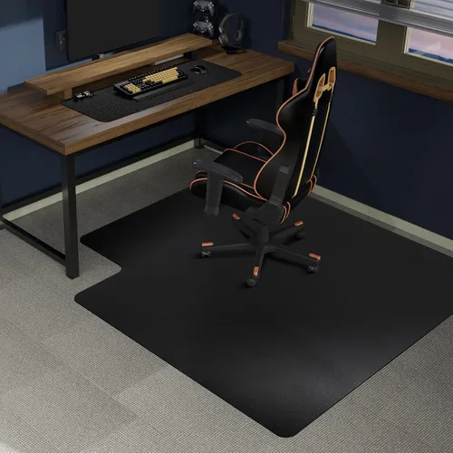 Miniatura 11 de SALLOUS Tapete para silla de oficina para alfombra, 45" x 53" tapete resistente para sillas para suelos alfombrados, tapete antideslizante con borde