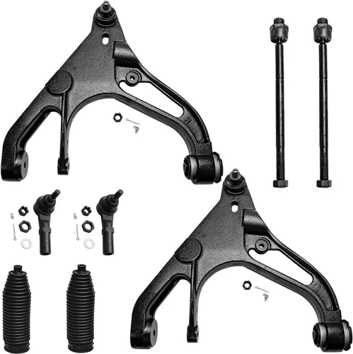Miniatura 313 de Detroit Axle - Kit de brazos de control de extremo delantero de 8 piezas para Dodge Dakota 00-04, Durango 00-03, 4 brazos de control superior e