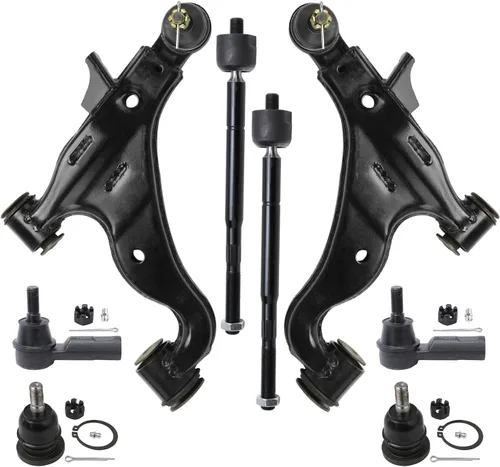 Miniatura 330 de Detroit Axle - Kit de brazos de control de extremo delantero de 8 piezas para Dodge Dakota 00-04, Durango 00-03, 4 brazos de control superior e