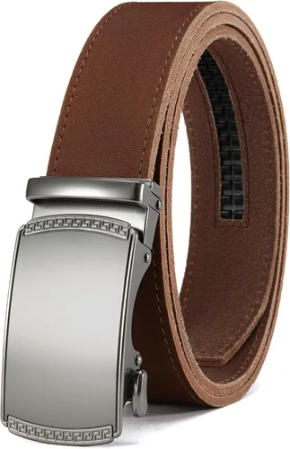 Miniatura 52 de CHAOREN Cinturón para hombre de cuero con trinquete - Ajuste personalizable, estilo sin esfuerzo (35 mm)