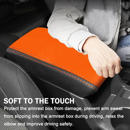 Miniatura 4 de Funda para reposabrazos de consola central para Subaru Crosstrek/Impreza, accesorios 2024 2025 2026 de cuero para consola central, caja de naranja