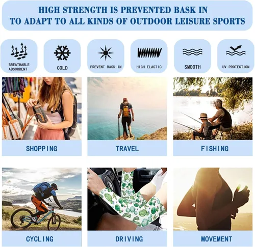 Miniatura 6 de AFPANQZ Funda protectora para brazos, protección UV, para deportes, para verano, al aire libre, ciclismo, golf