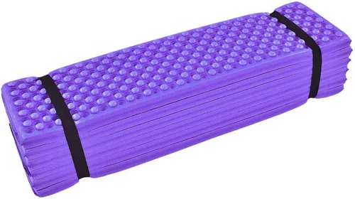 Miniatura 9 de Luqeeg Espuma para dormir Pad Camping Mat, espuma al aire libre Camping Mat plegable playa tienda de dormir colchón () Púrpura