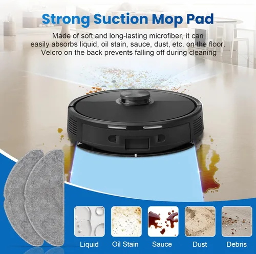 Miniatura 7 de 28 piezas de repuesto para robot aspirador Roborock Q7 M5+ / Q7 L5+, el kit de accesorios incluye 2 cepillos principales, 6 bolsas de polvo, 6