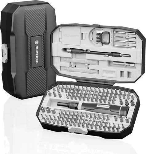Miniatura 10 de SHARDEN Juego de destornilladores pequeños, juego de destornilladores 31 en 1 con Torx, Phillips, cabeza plana, mini kit de herramientas
