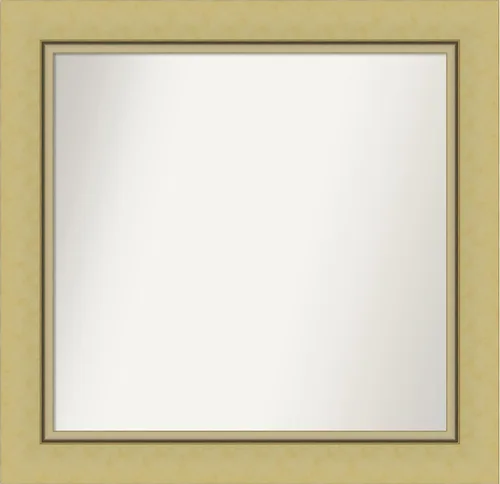 Miniatura 120 de Amanti Art Landon Gold Espejo de baño, espejo de pared o espejo de tocador de baño sobre el fregadero (26.25 x 26.25 pulgadas) Espejo no biselado