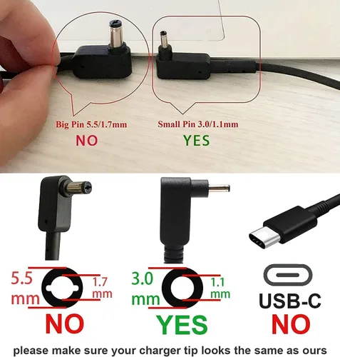 Miniatura 4 de Cargador adaptador de CA para LG gram 15Z975-U.AAS7U1, 15Z975-A.AAS5U1. por Galaxy Bang USA