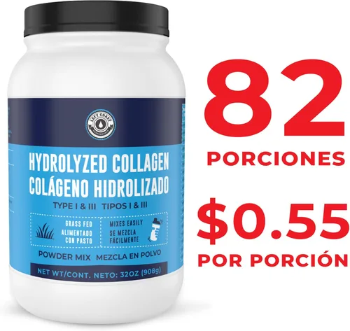 Miniatura 2 de 2lb Colageno Hidrolizado En Polvo Para Mujeres y Hombres - Péptidos de Colageno tipo I & III -Alimentado Con Pasto - Sin Sabor – Apoya