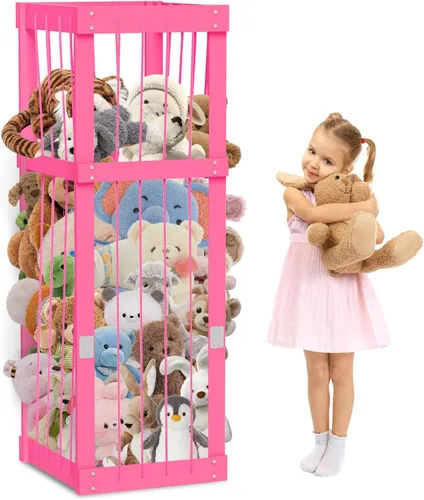 Miniatura 9 de Almacenamiento de animales de peluche con gran capacidad, almacenamiento de juguetes de zoológico de animales de peluche, organizador de Natural