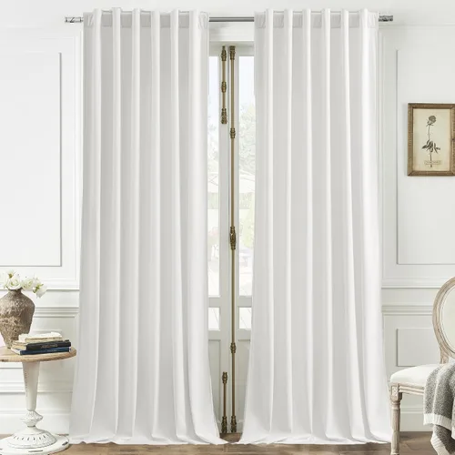 Miniatura 18 de Timeper Cortinas opacas de terciopelo negro de 42 pulgadas de ancho x 84 pulgadas de largo, cortinas opacas para dormitorio, sala de estar, cortinas