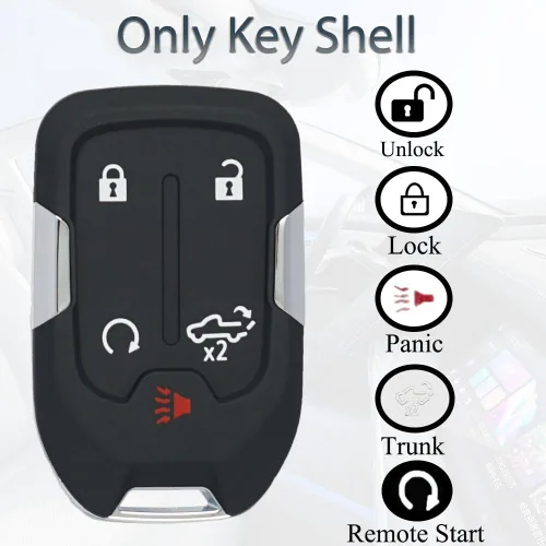 Miniatura 6 de SUPALAND - Funda de reemplazo para llave con mando a distancia, compatible con Chevy Silverado GMC Sierra 1500 2500HD 3500HD 2019 2020 2021 2022