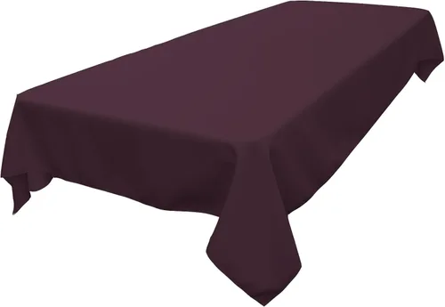 Miniatura 214 de LA Linen Mantel rectangular lavable de popelín de poliéster, resistente a las manchas y a las arrugas, cubierta de mesa 60x84, mantel de tela
