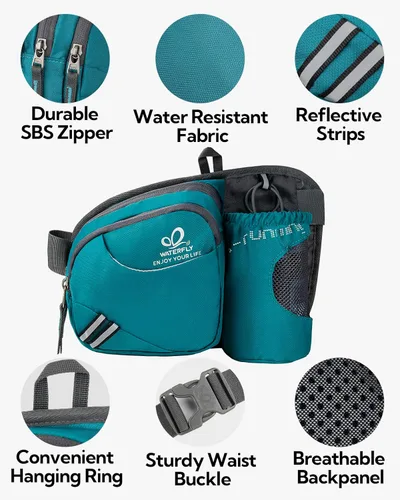 Miniatura 5 de Waterfly - Cangurera de senderismo con soporte para botella de agua para hombres y mujeres, para correr y pasear al perro, para iPhone 8 Plus