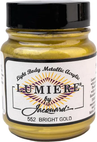 Miniatura 22 de Jacquard Lumiere Pintura para Tela de 2.25oz Turquesa Nacarado - Pintura Metálica para Tela, Cuero, Lienzo, Papel y Madera - Pintura Acrílica
