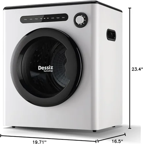 Miniatura 10 de Dessiz Secadora compacta de 11 libras de 950 W, secadora de ropa portátil para espacios pequeños, caravanas y apartamentos, silenciosa, resistente