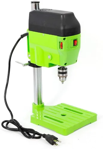 Mini soporte de prensa de taladro de banco, banco de trabajo de taladro portátil de 480 W, herramienta de reparación de perforación de metal DIY,