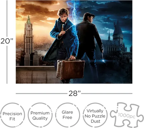 Miniatura 2 de AQUARIUS Harry Potter Wizarding World (rompecabezas de 1000 piezas) – Mercancía y coleccionables de Harry Potter con licencia oficial – Sin