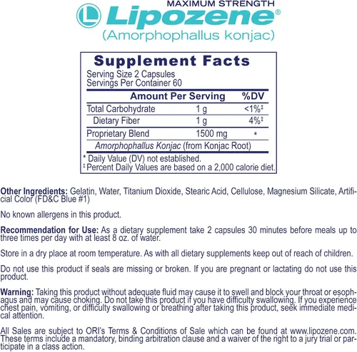 Miniatura 2 de Pastillas para adelgazar Lipozene (30 unidades)