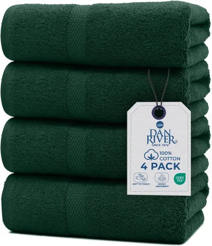 Miniatura 18 de DAN RIVER Paquete de 6 toallas de mano de alta calidad (16 x 28 pulgadas), 100% algodón, ultra suaves, ligeras, altamente absorbentes, para baño