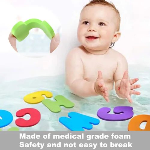 Miniatura 3 de Organizador de juguetes de baño + 36 de espuma suave ABC 123 letras y números, alfabeto de baño, juguetes para bebé, letras de espuma de aprendizaje