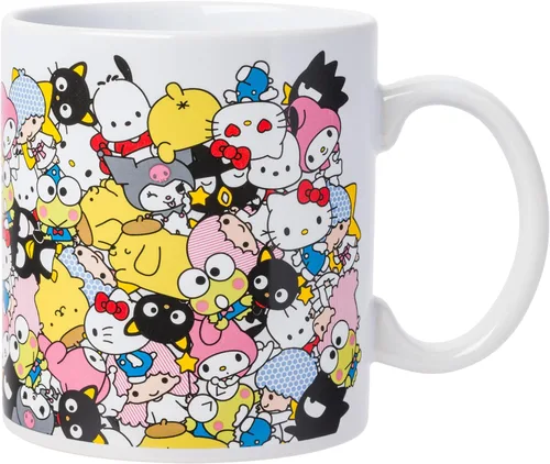 Miniatura 44 de Silver Buffalo Sanrio Hello Kitty - Taza de cerámica con lunares rojos y blancos, 20 onzas Hello Kitty lunares rojos y blancos