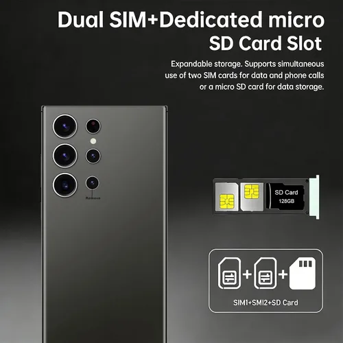 Miniatura 5 de Teléfono inteligente C24U, teléfono desbloqueado de 8 GB+256 GB Android 14, procesador rápido Snapdragon 8 Elite, batería de 6800 mAh, S Pen