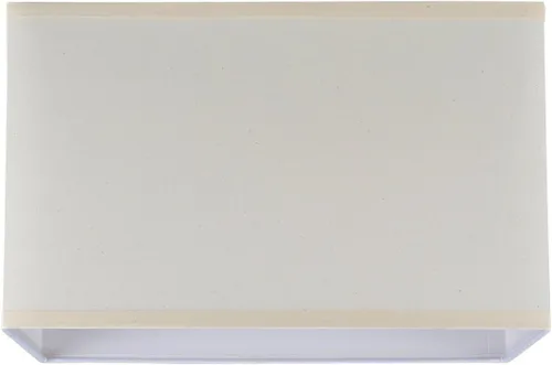 Miniatura 2 de Aspen Creative 32036 Pantalla de lámpara rectangular de estilo transicional con construcción de araña de forma rígida en color blanco hueso, 14