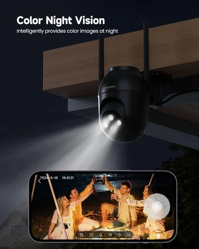 Miniatura 3 de Paquete de 2 Cámaras de Seguridad Exteriores con Cable: Cámara de 3MP para Seguridad del Hogar Exterior Sistema WiFi 2.4G/5G Homekit Cámara de Video