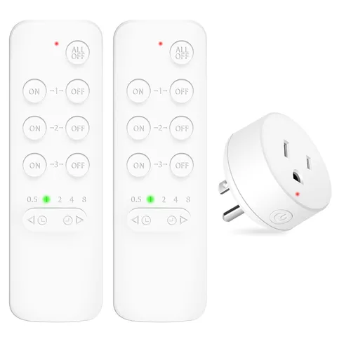 Miniatura 107 de NineLeaf Interruptor de salida remoto inalámbrico, interruptor de lámpara remoto, interruptor decorativo de enchufe de luz de encendido y apagado