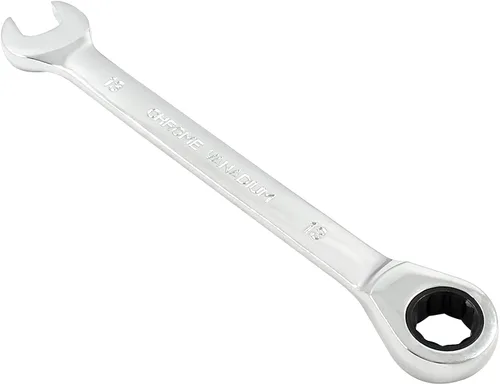 Miniatura 7 de Jiozermi Llave combinada de trinquete de 0.354 in, llave de trinquete métrica de 72 dientes SAE 12 puntos de trinquete de caja terminada herramientas