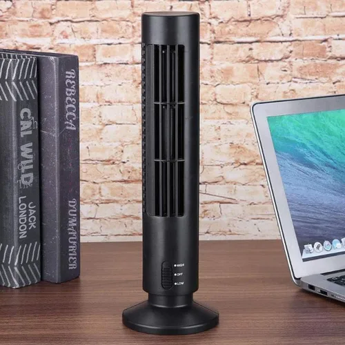 Miniatura 5 de Ventilador de torre oscilante, enfriador de aire portátil vertical sin aspas, ventilador de aire acondicionado de escritorio USB, mini ventilador