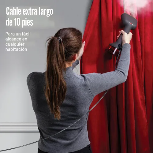 Miniatura 6 de CHI Vaporizador de mano para ropa, cepillo de tela, tanque de agua grande de 10.1 fl oz, 2 modos de vapor, mango ergonómico, vaporizador portátil