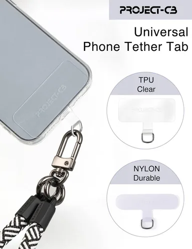 Miniatura 2 de Paquete de 2 lengüetas para teléfono, parche universal para teléfono sin adhesivo, pieza de repuesto para teléfono celular (blanco y transparente)