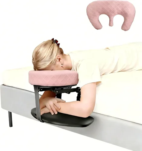 Miniatura 10 de Reposacabezas de masaje para cama, cuna ajustable para masaje facial en casa, kit de mesa de masaje portátil para colchón de dormir, almohada boca