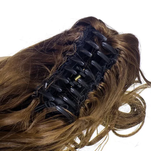 Miniatura 6 de SWACC Extensiones de cola de caballo de 24 pulgadas de largo, rizos desordenados y desordenados, extensiones de cabello sintético con clip