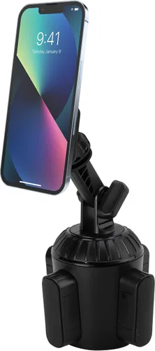 Miniatura 2 de Scosche Soporte de Teléfono para Portavasos de Automóvil, Soporte Magnético para Teléfono Celular con Cuello Ajustable y Rotación de 360°, Soporte