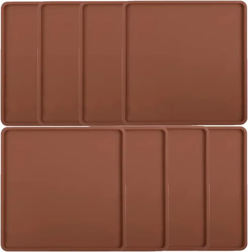 Paquete de 8 hojas deshidratadoras de silicona extra gruesas de 14 x 14 pulgadas con borde para Excalibur – Bandejas deshidratadoras de cuero para