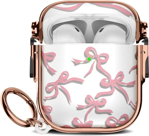 Miniatura 60 de Maxjoy para Funda Linda de AirPods 2 (2019) con Bloqueo de Seguridad, Compatible con Funda de AirPod de 2ª Generación de Mármol para Mujeres