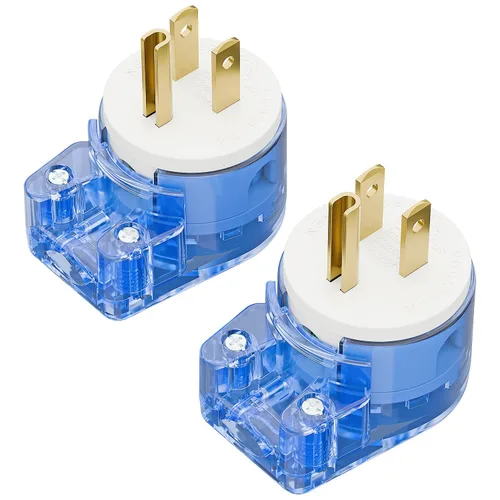 Miniatura 20 de Nema 5-15P Enchufe de ángulo recto de 90 grados, enchufe Plugrand 15A 125V en ángulo, enchufes de CA de 3 clavijas DIY de 3 clavijas, enchufes de CA