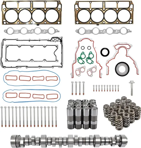 E1840P Sloppy Mechanics Stage 2 Kit de levas con elevador LS7, resorte, juntas de cabeza y pernos Kit para 1997-2007 LS LS1 5.3L 5.7L Motor