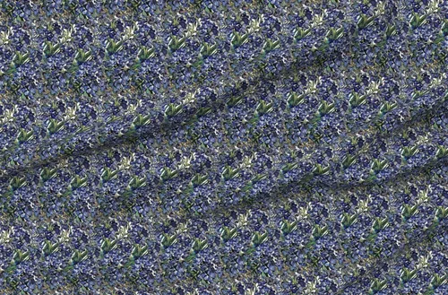 Miniatura 4 de Tela Spoonflower – Van Goghs púrpura flores flores flores iris azul impreso en tela de gasa por The Yard – costura moda vestidos decoración del hogar