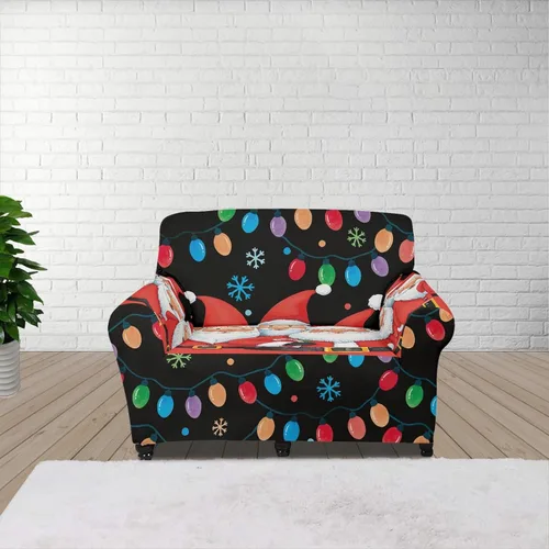 Miniatura 35 de Horeset Fundas elásticas para sofá con diseño de flores otoñales, lavables para sofá de 2 cojines, funda protectora para mascotas y perros