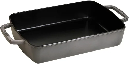 Miniatura 6 de Staub Asador de hierro fundido de 12 pulgadas x 8 pulgadas, negro mate