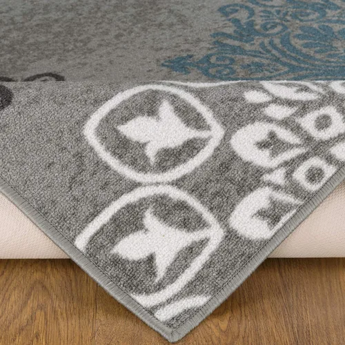 Miniatura 6 de Antep Rugs Alfombras - Alfombras modernas, florales, 5 x 7 pies, antideslizantes (antideslizante) de perfil bajo con parte trasera de goma